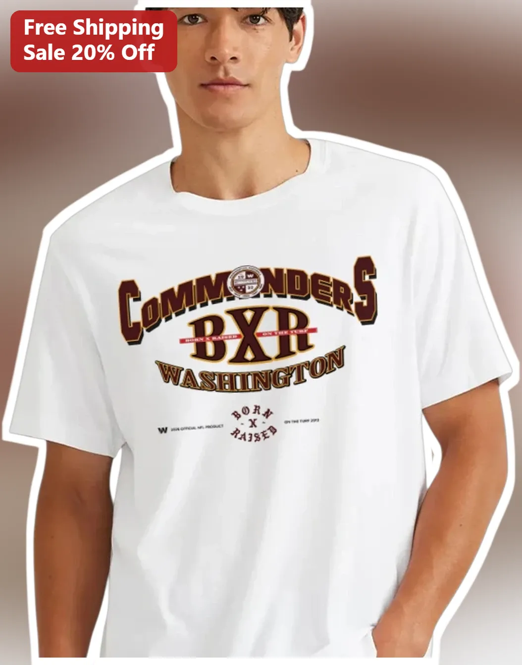 Commanders BXP Washington Vintage Collegiate Graphic Tee NFL Fan Apparel