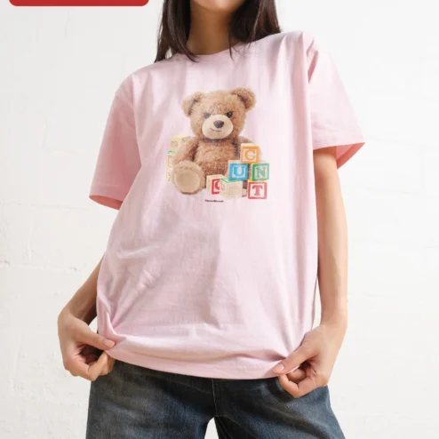 Customer in Chicago, Illinois wearing CONCUT Tee Spell It Out Grumpy Teddy Bear Streetwear Graphic T-Shirt