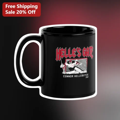 Connor Hellebuyck Helles Gate Winnipeg Jets NHL Goalie Mug Hockey Fan Gift
