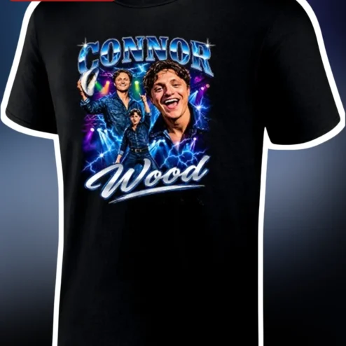 Connor Wood Tee Fibula Comedian Podcast Fan Gift Black Graphic T-Shirt