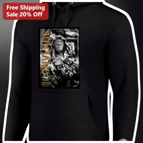 Converge Heiress Hoodie Black Metalcore Band Merch Unisex Pullover