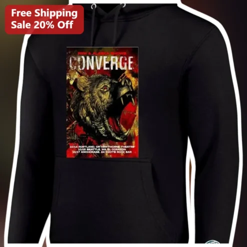 Converge PNW Alaska Shows Hoodie Metalcore Band Merch Tour Graphic