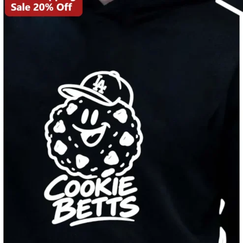 Cookie Betts Hoodie Funny Baseball Pun Graphic Pullover for Men
