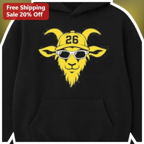 Cool Goat Sunglasses Hoodie Vintage Distressed Farm Animal Gift for Men Women