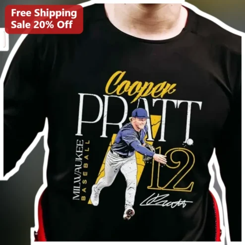 Cooper Pratt Milwaukee Baseball Long Sleeve Shirt #12 Brewers Fan Gift Apparel