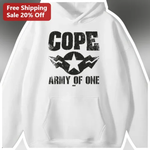 COPE ARMY OF ONE Military Style Pullover Hoodie for Men