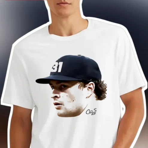 Corbin Carroll Tee Arizona Diamondbacks MLB Player Portrait Signature Graphic Shirt