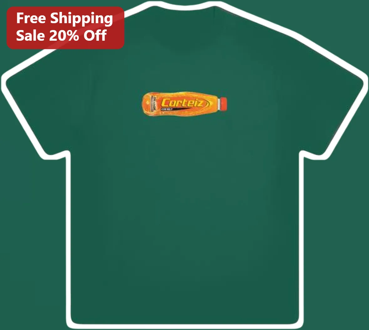 Corteiz Tee Orange Energy Drink Graphic Streetwear Shirt