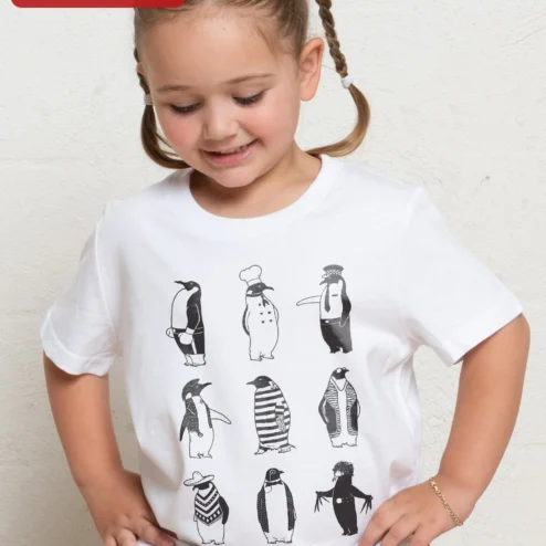 Costume Penguin Kids Tee Funny Halloween Animal Costume Graphic T-Shirt for Boys on a hanger, ready to ship from Chicago, Illinois