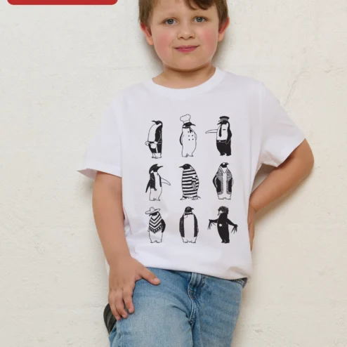 Costume Penguin Kids Tee Funny Halloween Animal Costume Graphic T-Shirt for Boys