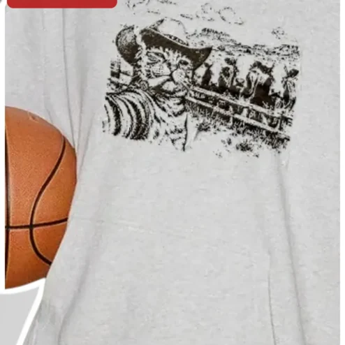 Cowboy Cat Rancher Graphic Tee Funny Western Kitty Shirt for Cat Lovers
