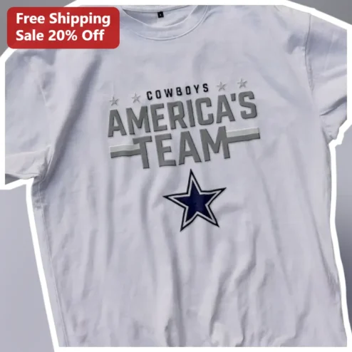 Cowboys America's Team Tee NFL Dallas Football Fan Shirt