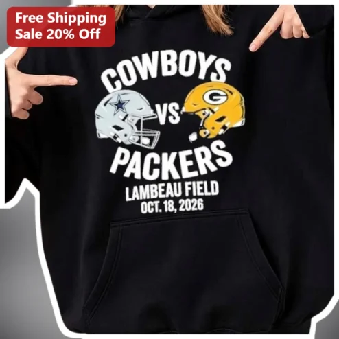 Cowboys vs Packers Hoodie NFL Rivalry Game Day Sweatshirt for Men Women Winter Apparel