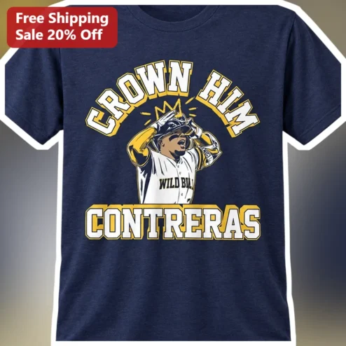 Crown Him Baseball Player Tee Christian Faith Gift for Men Women