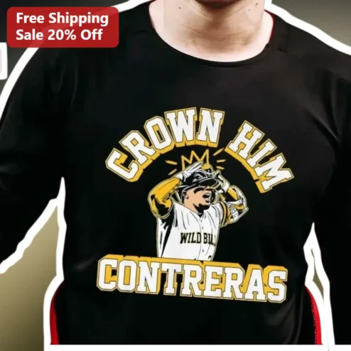 Crown Him William Contreras Milwaukee Brewers Baseball Fan Tee