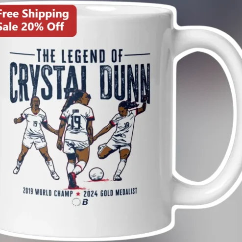 Crystal Dunn Legend Mug 2019 World Champ 2024 Gold Medalist USWNT Soccer Fan Gift