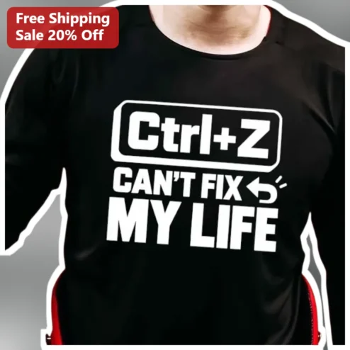 Can't Fix My Life Tee Funny Programmer Humor Shirt for Gamers Tech Workers