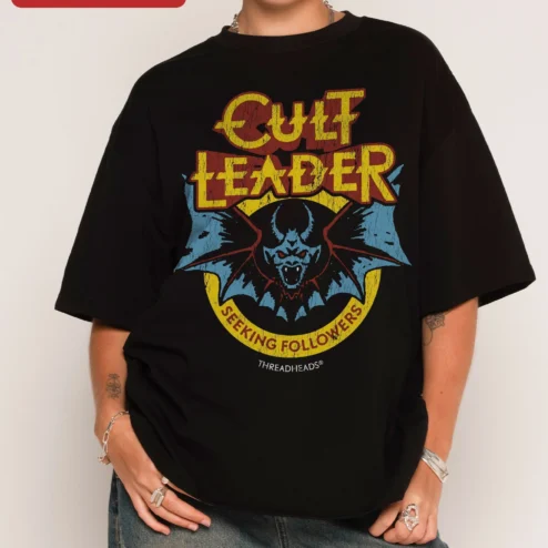 Cult Leader Seeking Followers Tee Dark Humor Graphic Shirt Satirical Alternative Streetwear Gift