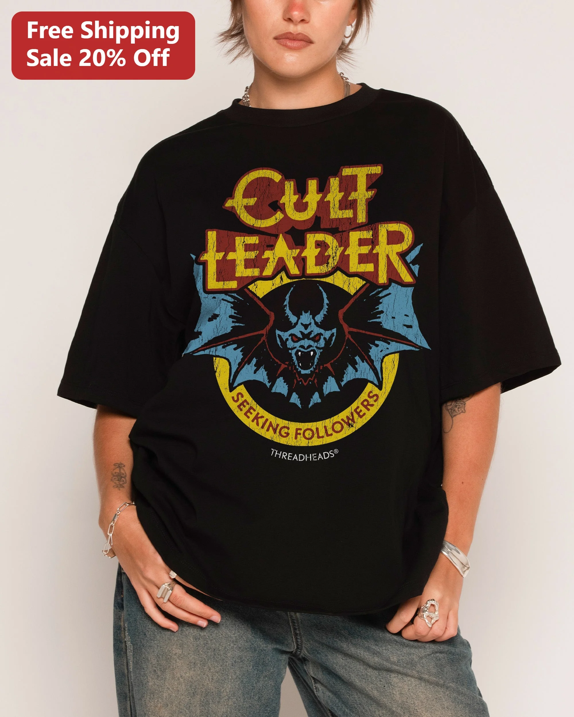 Cult Leader Seeking Followers Tee Dark Humor Graphic Shirt Satirical Alternative Streetwear Gift