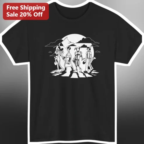 Cuphead Tee Retro Rubber Hose Animation Line Art Shirt for Gamers