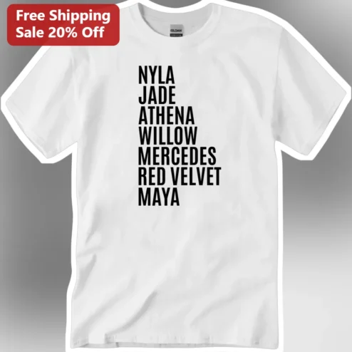 Custom Family Name List Tee Personalized Last Names Shirt Gift for Mom Dad Grandma