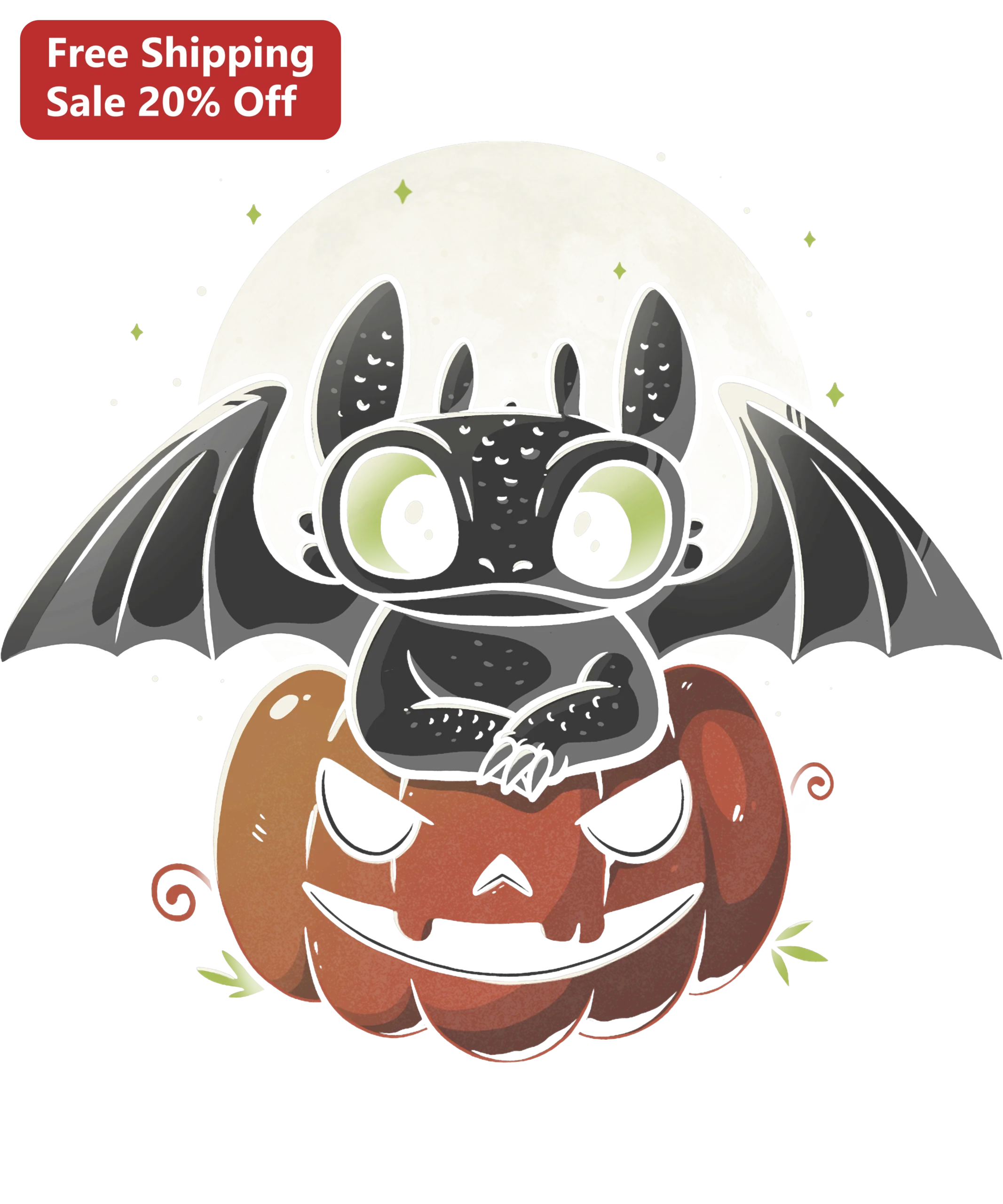 Cute Bat Pumpkin Halloween Sticker Kawaii Jack O Lantern Spooky Season Gift for Kids Teachers Laptop Water Bottle
