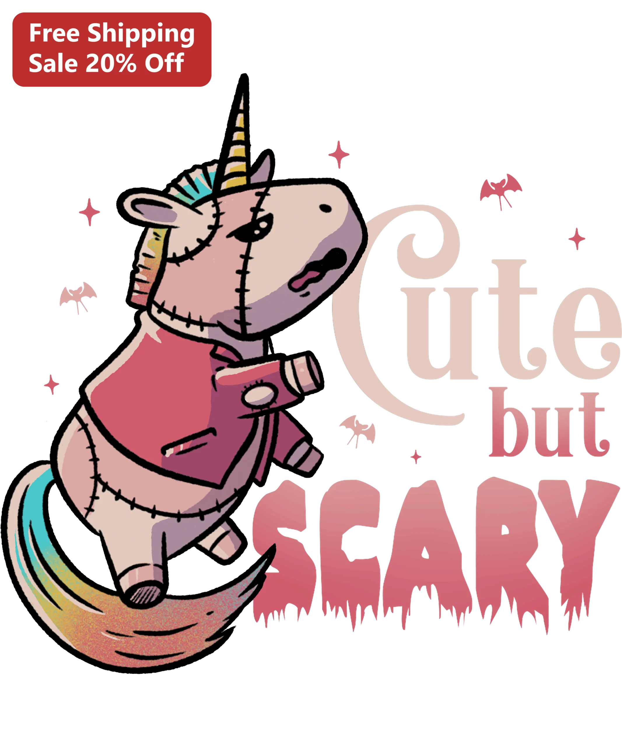 Cute but Scary Frankenstein Unicorn Decal Halloween Spooky Cute Sticker for Laptop Water Bottle Gift