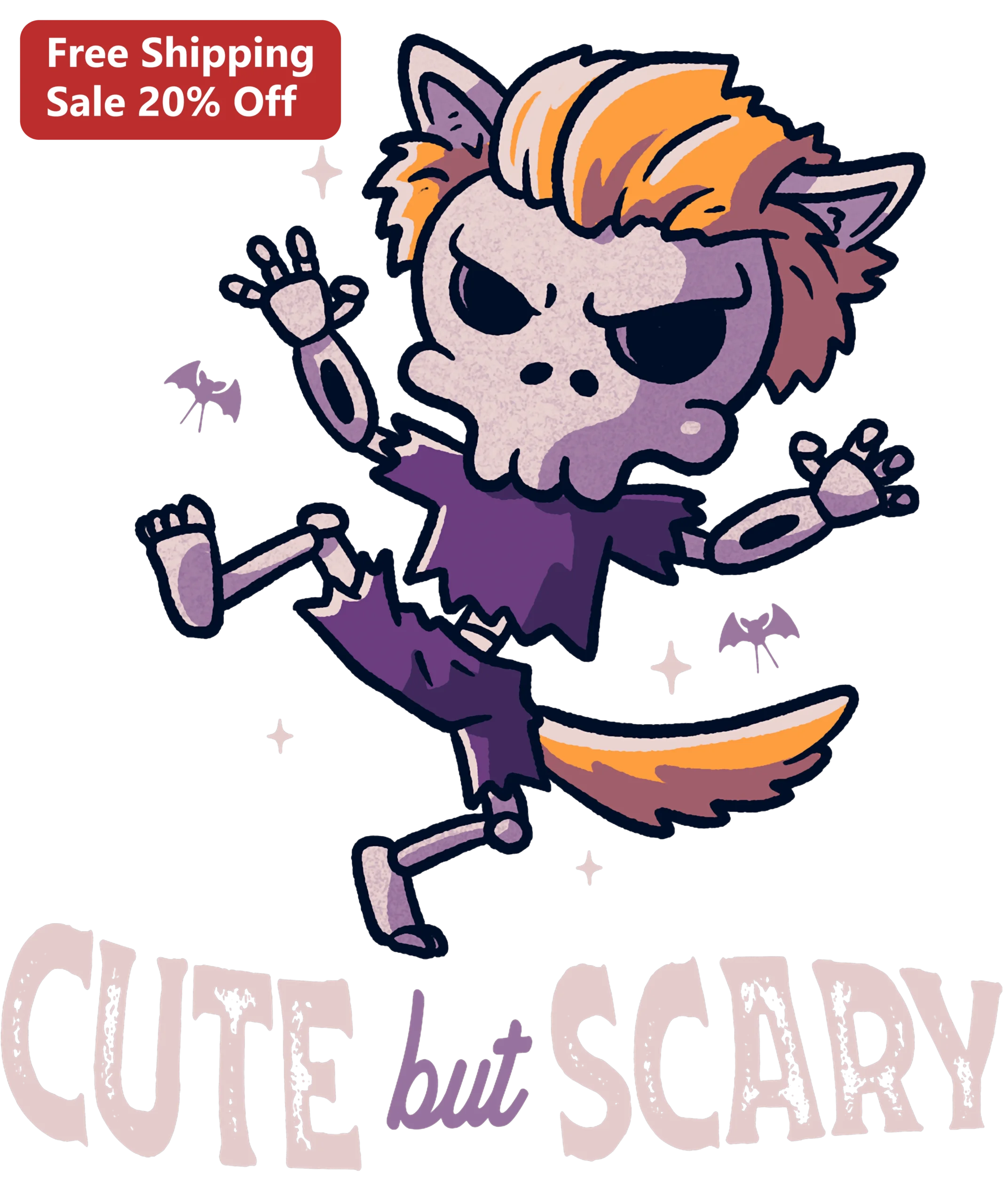 Cute But Scary Halloween Skeleton Graphic Tee for Women Men Kids