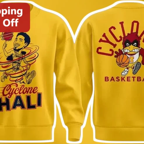 Cyclone Hali Cyclones Basketball Sweatshirt Iowa State Fan Gear Retro Cardinal Mascot Crewneck