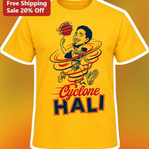 Cyclone Hali Tee Tyrese Haliburton Basketball Fan Art Graphic Shirt for Men Women