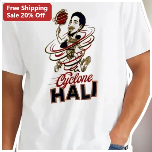 Cyclone HALI Tee Tyrese Haliburton Indiana Pacers Fan Art Basketball Caricature Shirt