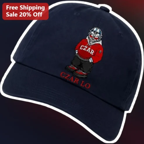 Czar Football Character Cap Personalized Cartoon Footballer Hat Custom Name Gift for Men Kids