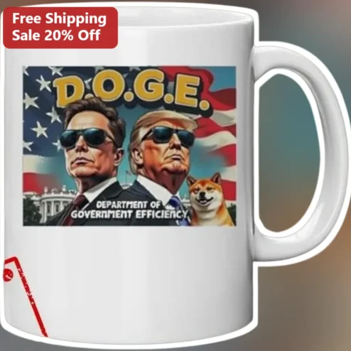 D.O.G.E. Department of Government Efficiency Donald Trump Elon Musk Mug