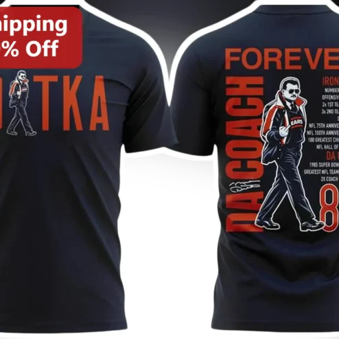DA Coach Forever Iron Mike Ditka Vintage Football Tee