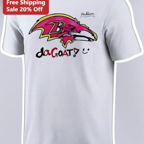 da GOAT Lamar Jackson Baltimore Ravens Graphic Tee NFL Fan Apparel