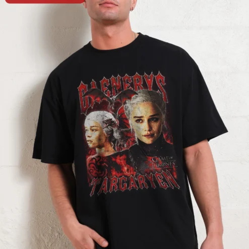 Daenerys Targaryen Game of Thrones Tee Mother of Dragons Distressed Vintage Graphic Shirt