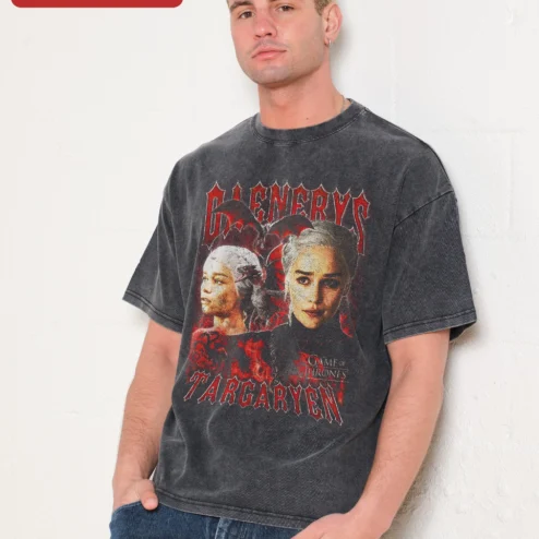 Daenerys Targaryen Game of Thrones Tee Mother of Dragons Vintage Acid Wash Shirt