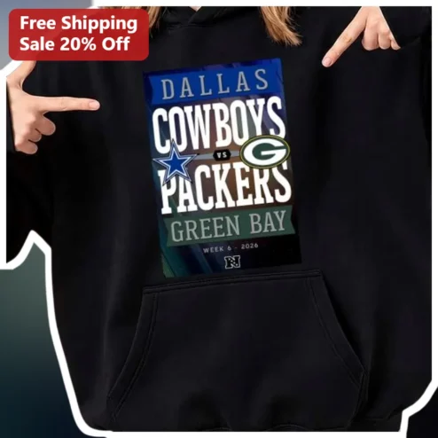 Dallas Cowboys vs Green Bay Packers Hoodie NFL Rivalry Matchup Sweatshirt for Men Women