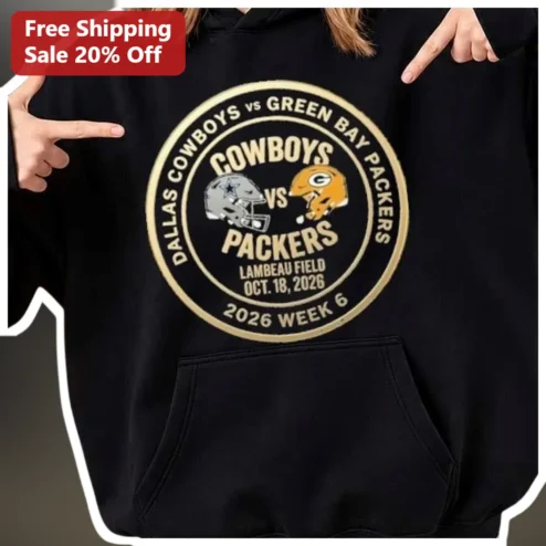 Dallas Cowboys vs Green Bay Packers Lambeau Field Oct 18 2026 Hoodie
