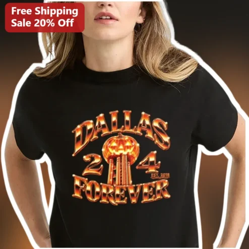 Dallas Forever Halloween Reunion Tower Jack-O-Lantern Tee