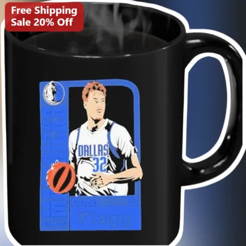 Dallas Mavericks Cooper Flagg Mug NBA Basketball Fan Gift Black Ceramic Coffee Cup