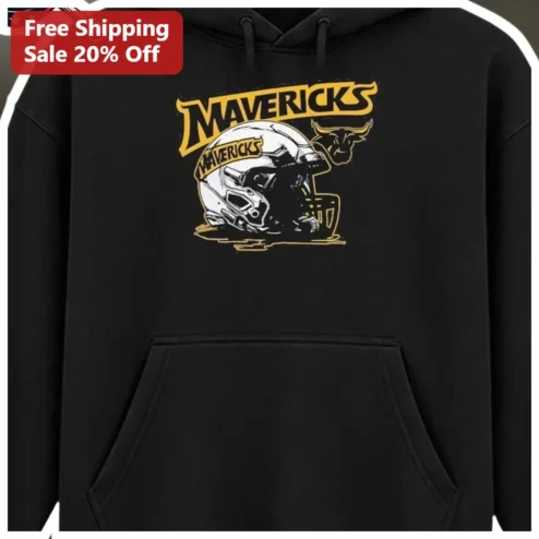 Dallas Mavericks Vintage Retro Football Helmet Hoodie Black Pullover Sweatshirt for Men Women available at our Chicago, Illinois warehouse
