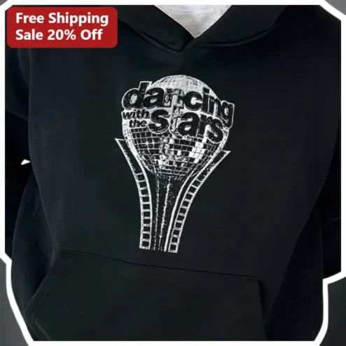 Dancing With The Stars Hoodie Distressed Disco Ball Trophy Graphic Sweatshirt for Dance Fans