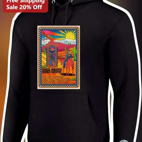 Daniel Donato Cosmic Country Fall Tour 2026 Hoodie Psychedelic Western Merch