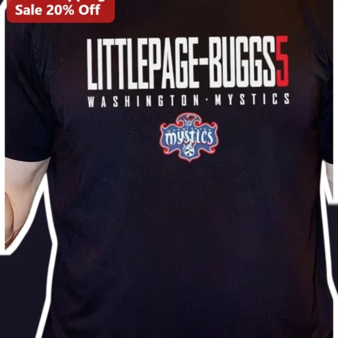 Darianna Littlepage-Buggs Washington Mystics Tee #5 Guard-Forward Baylor Alumni Fan Apparel