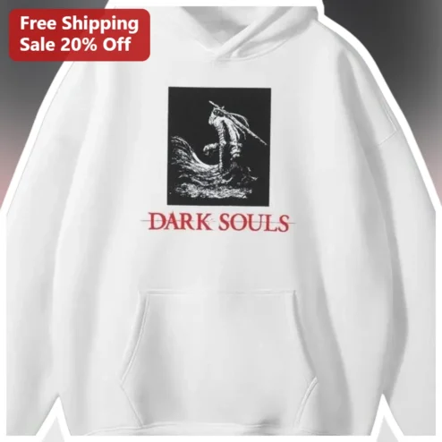Dark Souls Hoodie Gaming Merch Knight Art Pullover for Men Women Gift