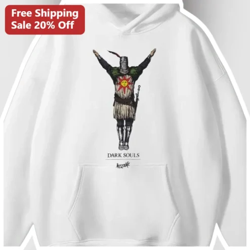 Dark Souls Sunlight Warrior Praise The Sun Hoodie Solaire Of Astora Gaming Merch Pullover