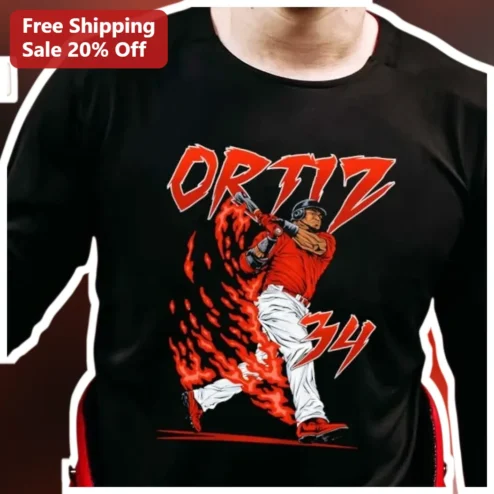 David Ortiz Big Papi 34 Baseball Fan Tee Boston Red Sox Gift