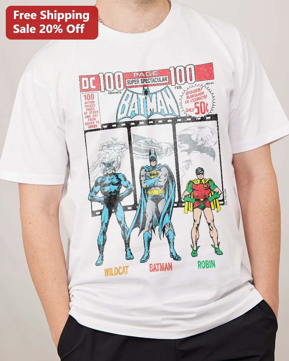 DC Page Super Spectacular Batman Vintage Comic Tee