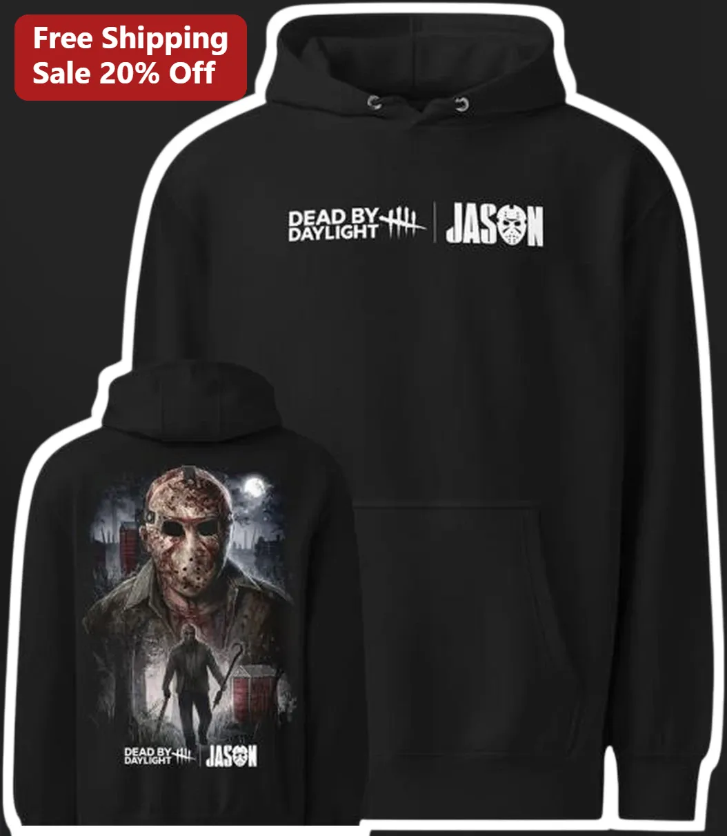Dead by Daylight Jason Hoodie Friday the 13th Horror Game Merch Halloween Gift